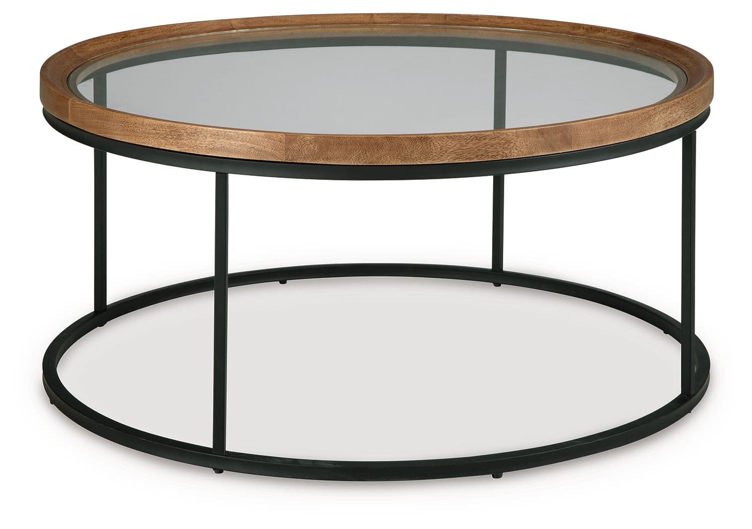 Noraluna - Round Cocktail Table - Medium Brown