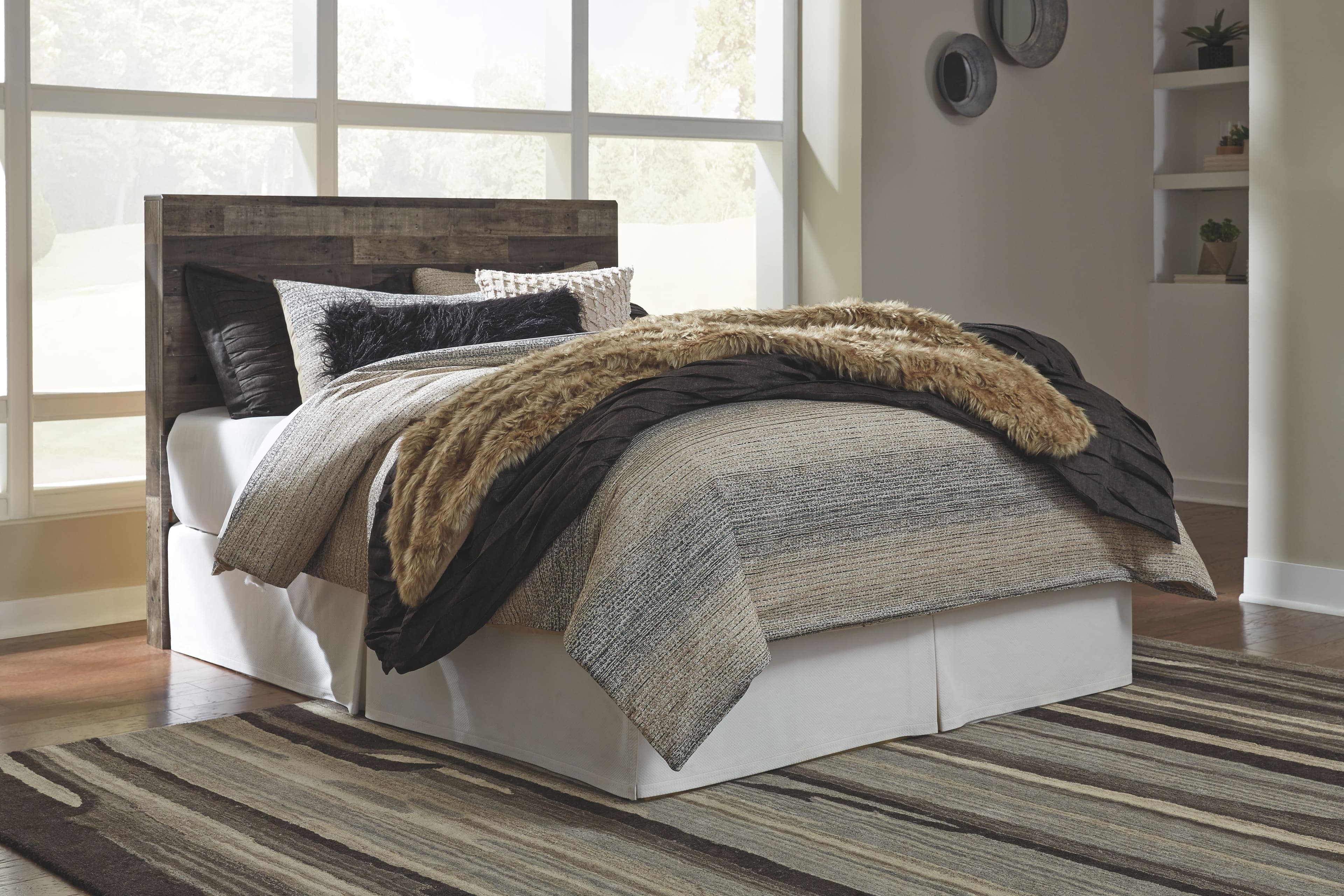 Queen Panel Headboard with Bolt on Bed Frame