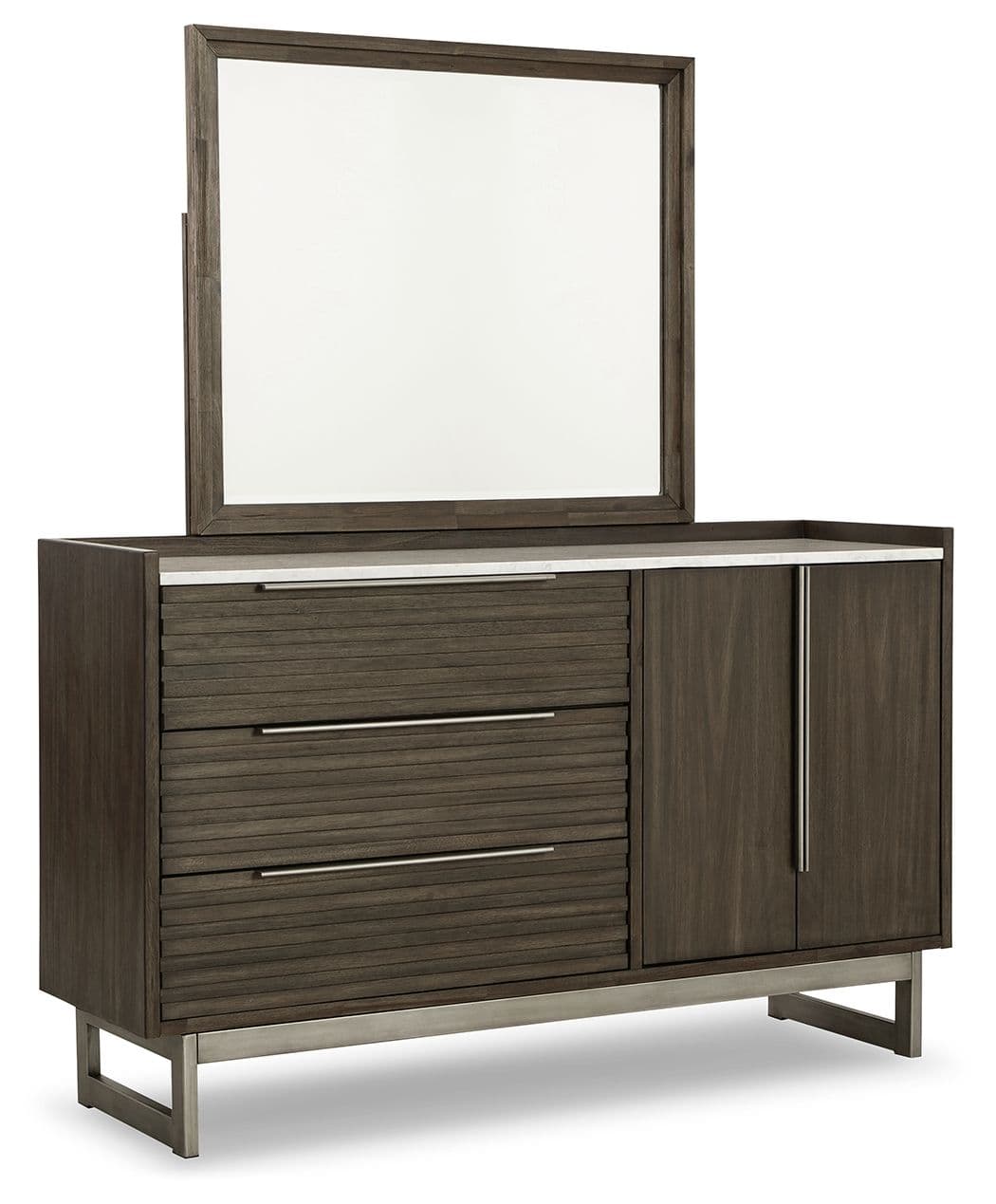 Dresser, Mirror · Grayish Brown