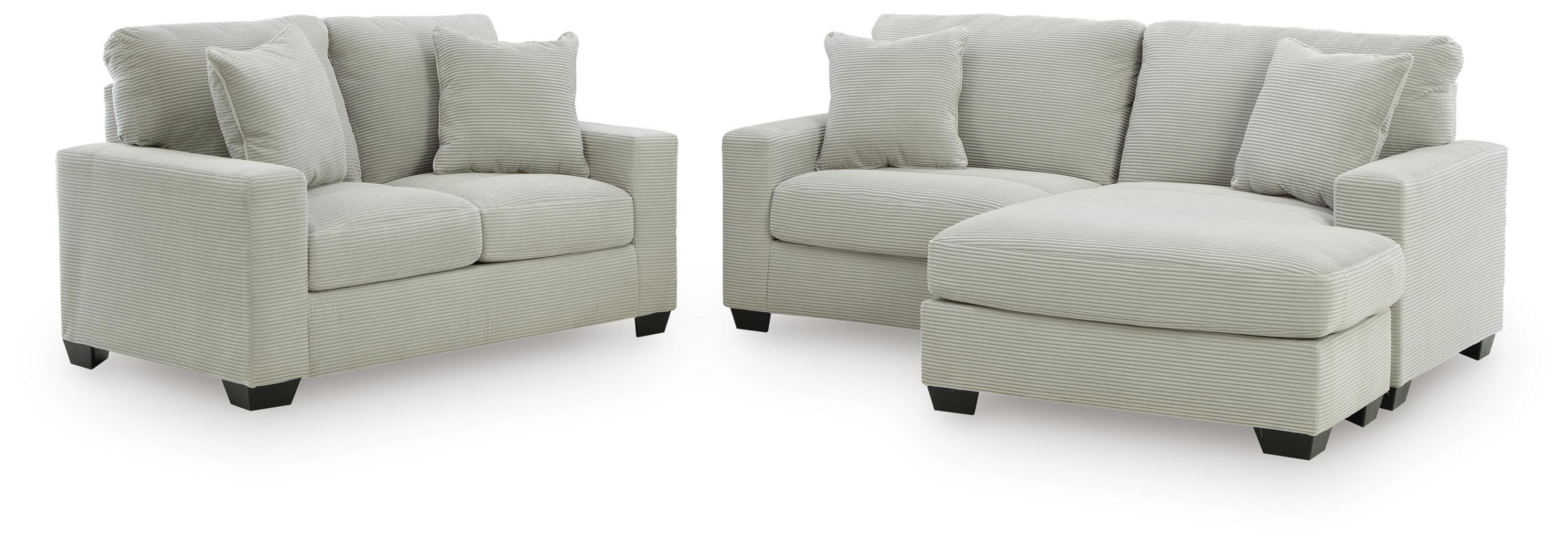 Greenbriar - 2 Pc. - Sofa Chaise And Loveseat - Smoke
