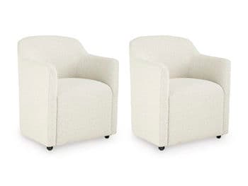 Radkin - Dining Upholstered Arm Chair (Set of 2) - Off White