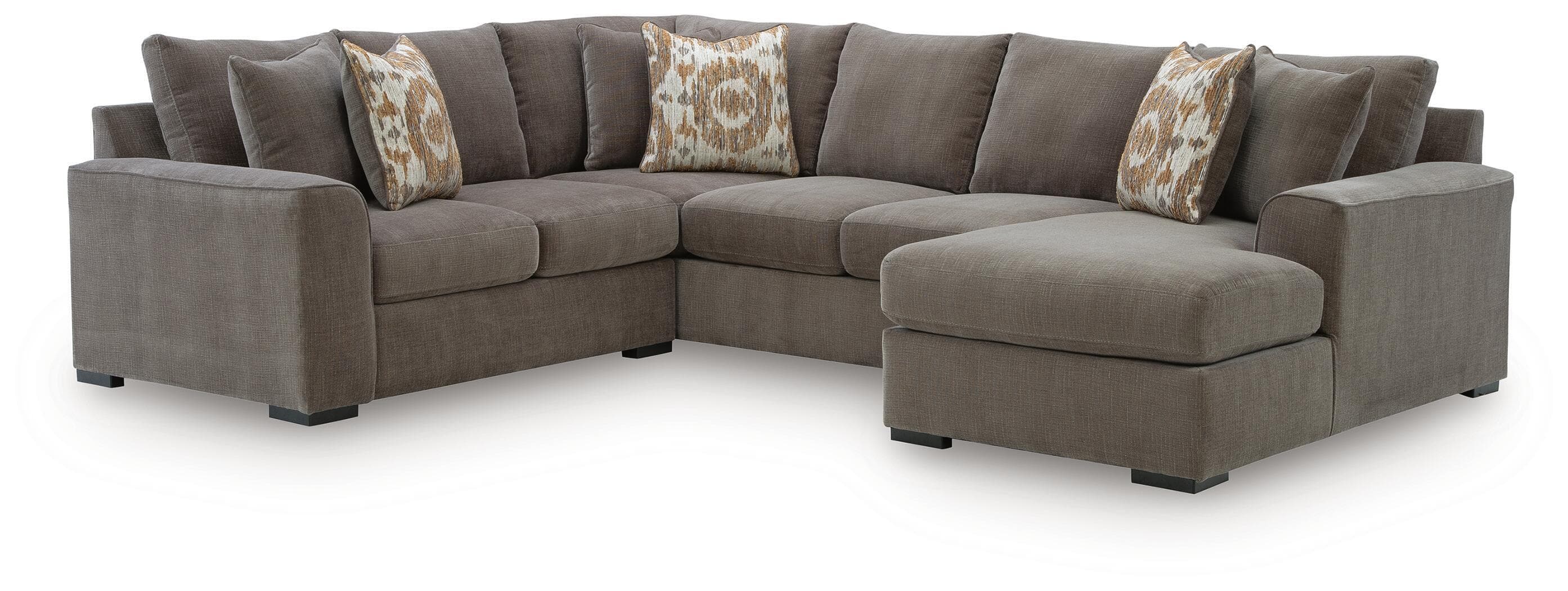 Larson Levee - 3-Piece Sectional With RAF Corner Chaise - Espresso