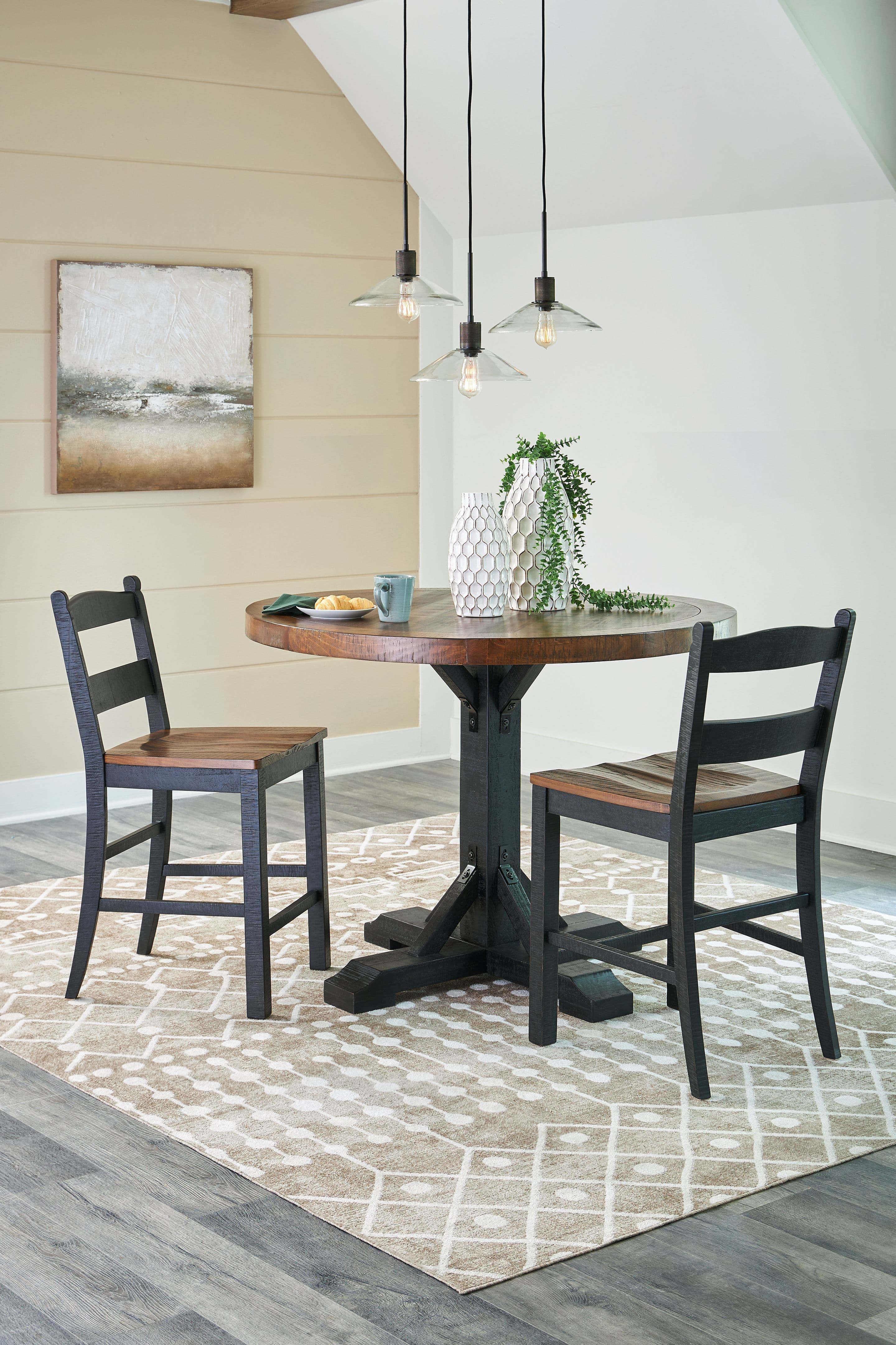 4 Pc. · Counter Height Dining Table, 2 Barstools