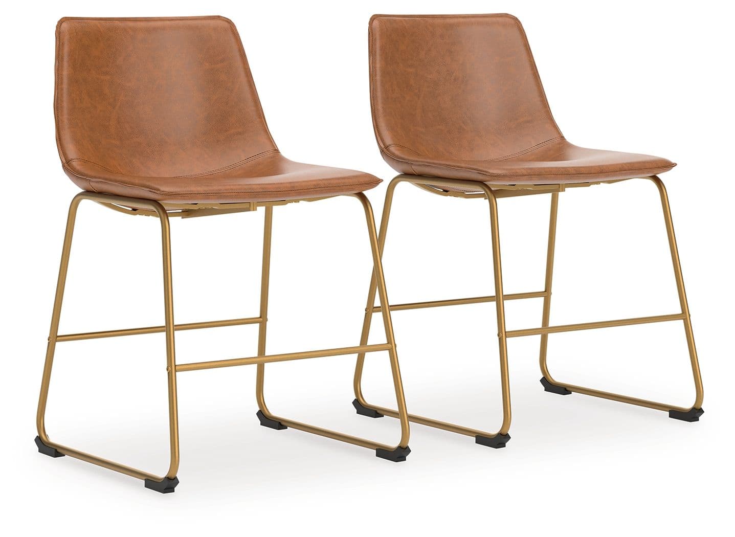 Ciabori - Dining Upholstered Side Chair (Set of 2) - Brown / Gold