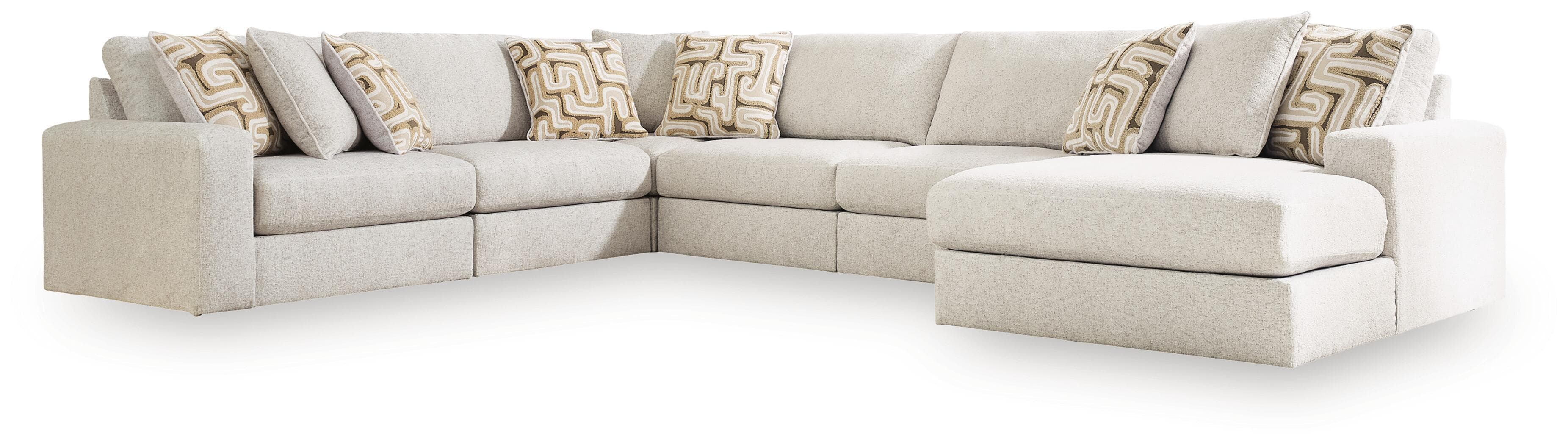 Kestrie - 6-Piece Sectional With RAF Corner Chaise - Feathered