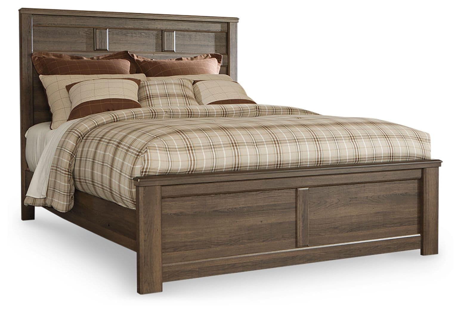 Juararo - Queen Panel Bed - Dark Brown
