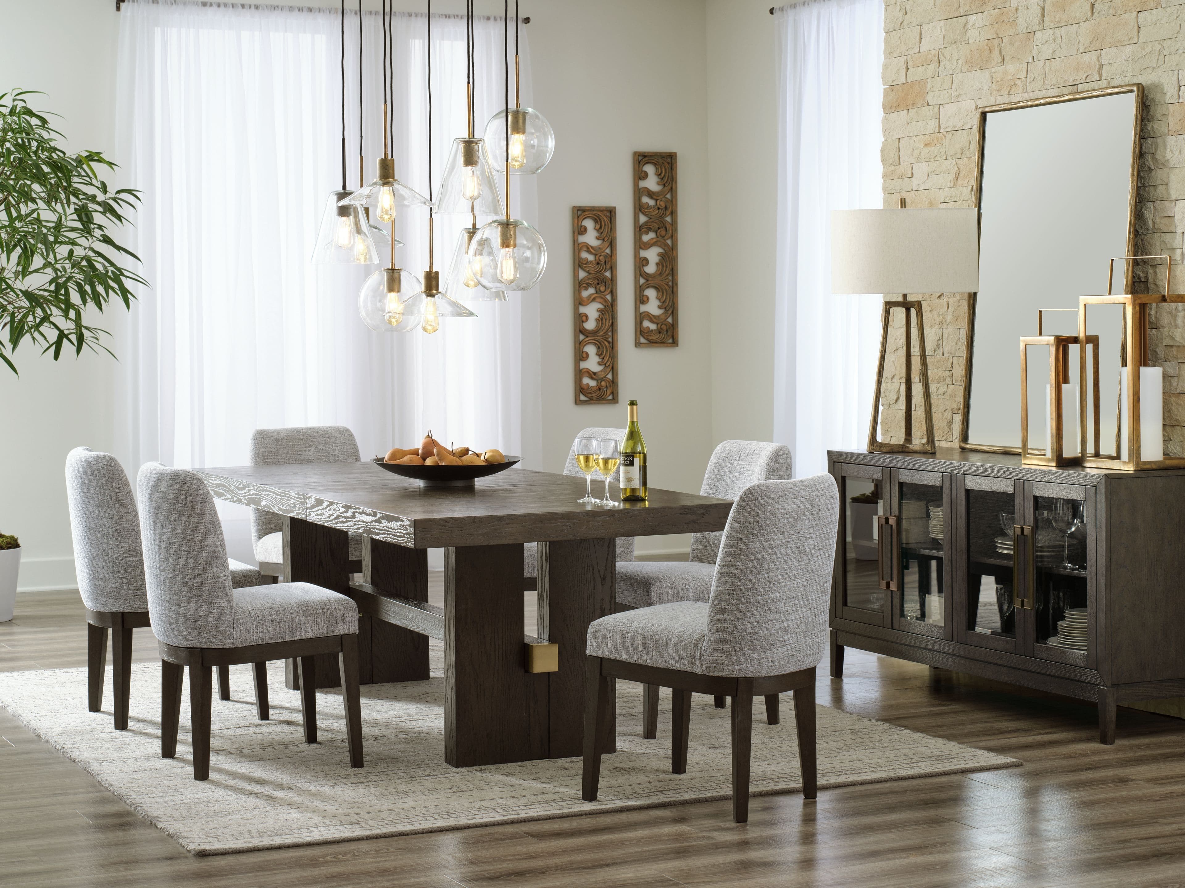 8 Pc. · Dining Room Extension Table, 6 Side Chairs, Server