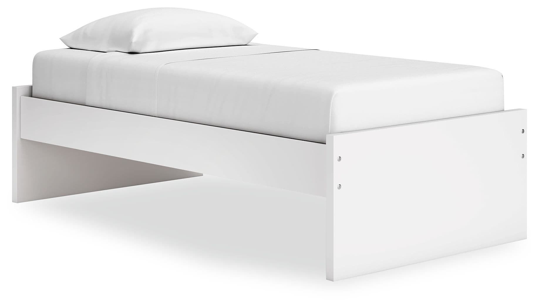 Twin Platform Bed · White