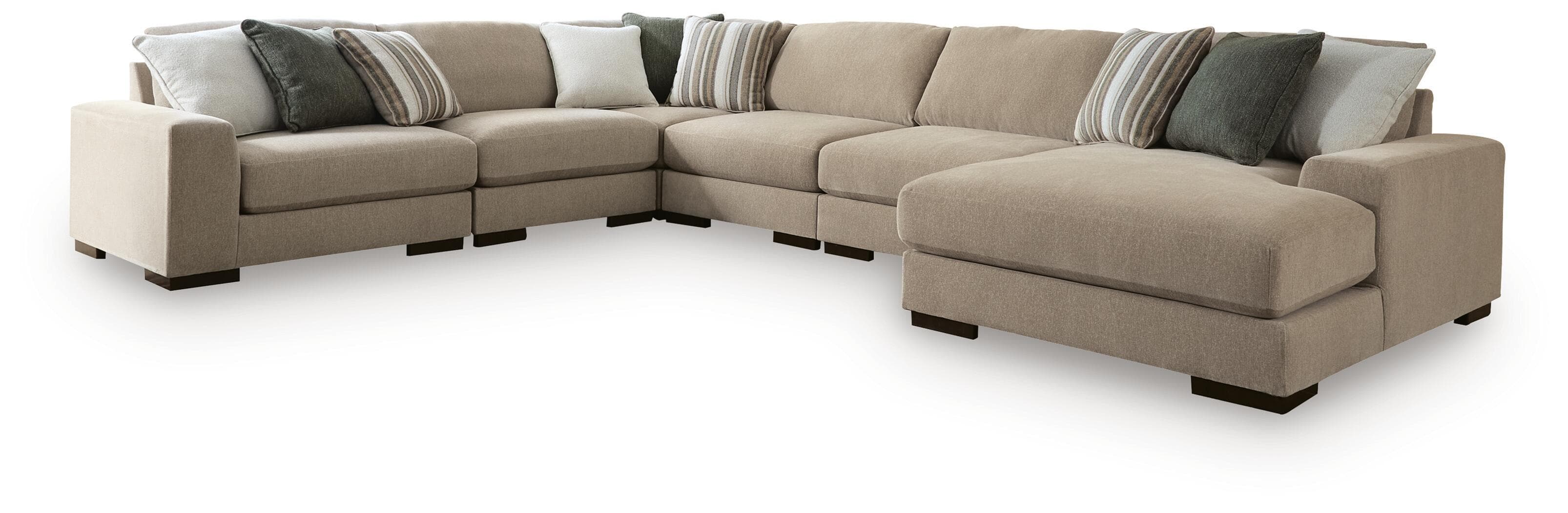 Linenhause - 6-Piece Sectional With RAF Corner Chaise - Dune