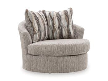 Lofwood - Swivel Accent Chair - Fossil