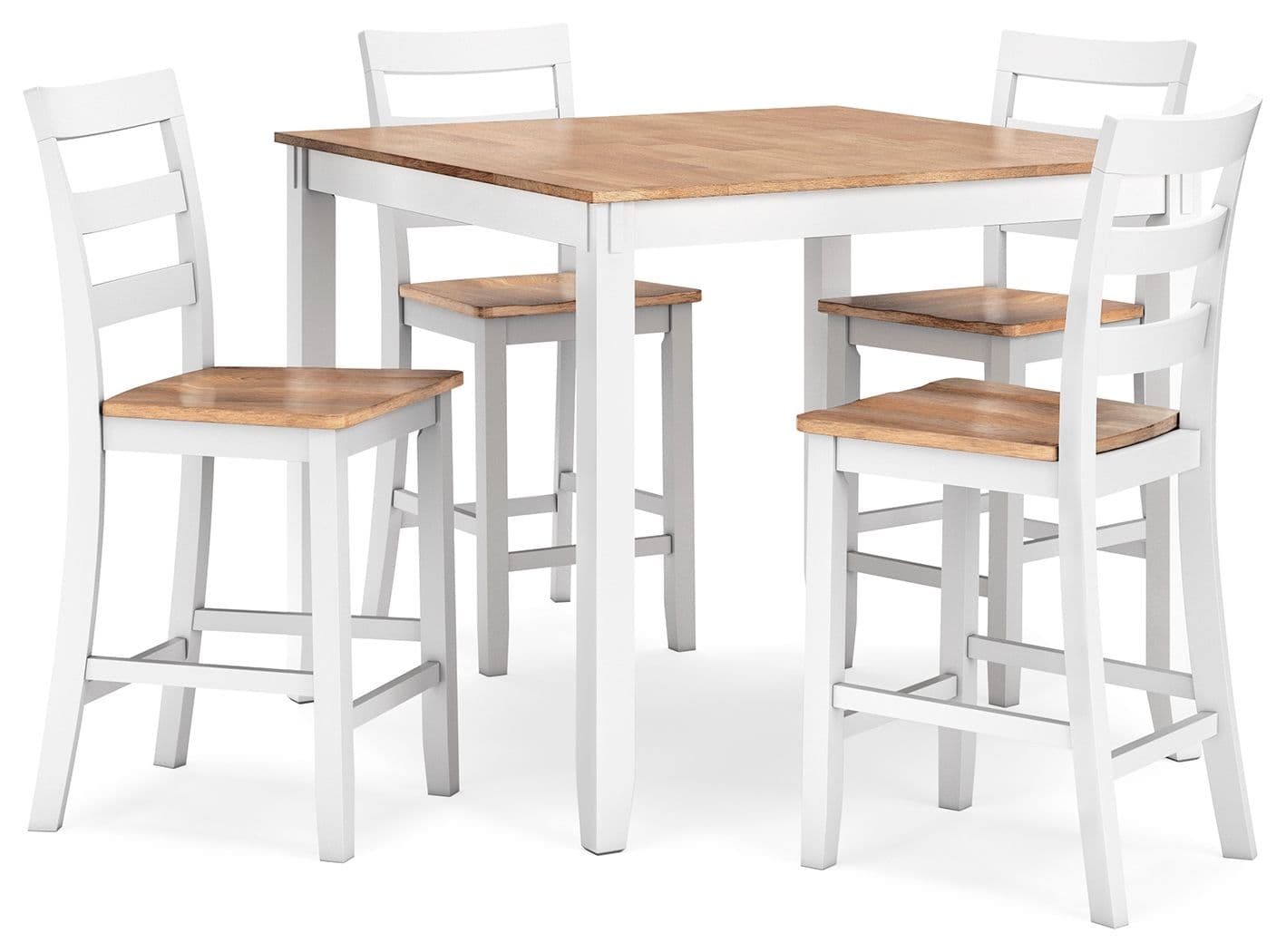 Dining Room Counter Table Set (Set of 5) · Natural / White