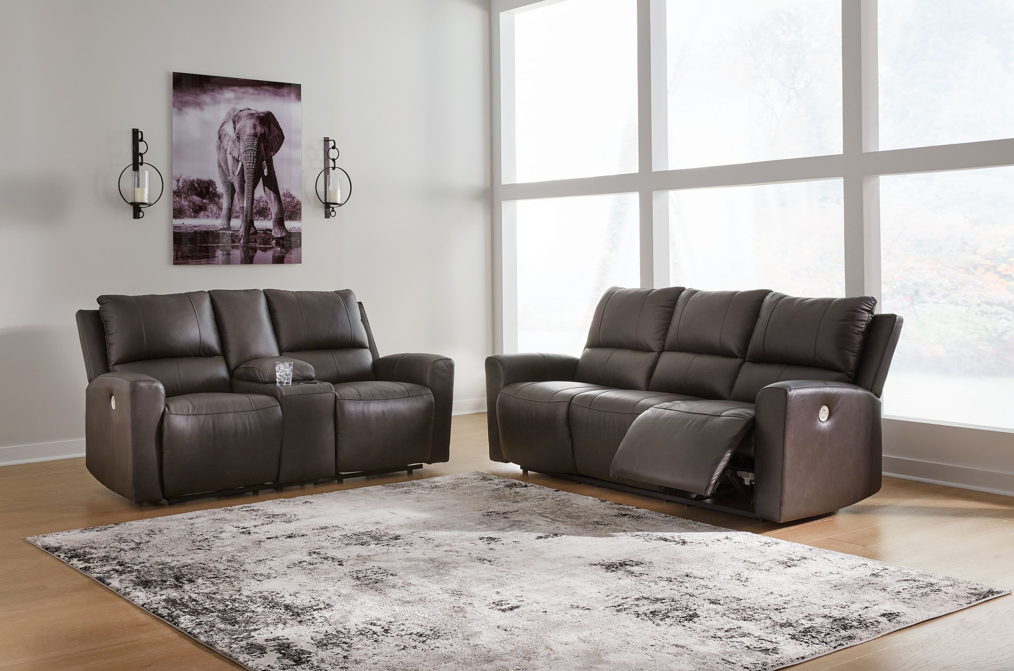 2 Pc. · Power Reclining Sofa, Power Reclining Loveseat With Console