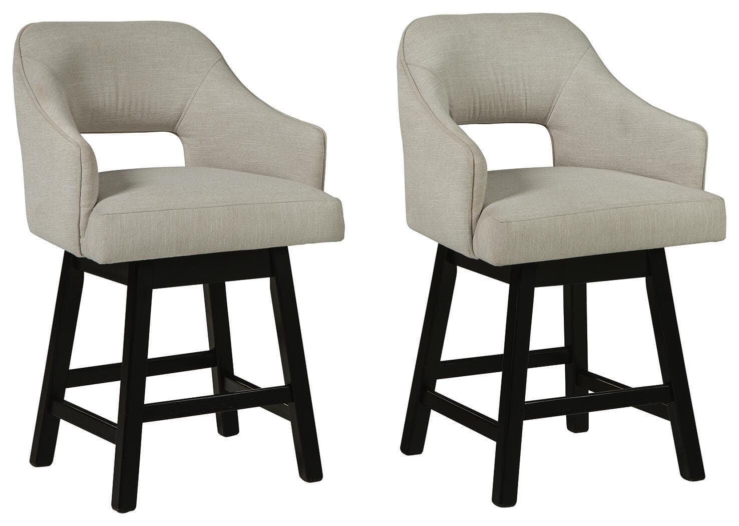 Tallenger - UPH Swivel Barstool (Set of 2) - Beige