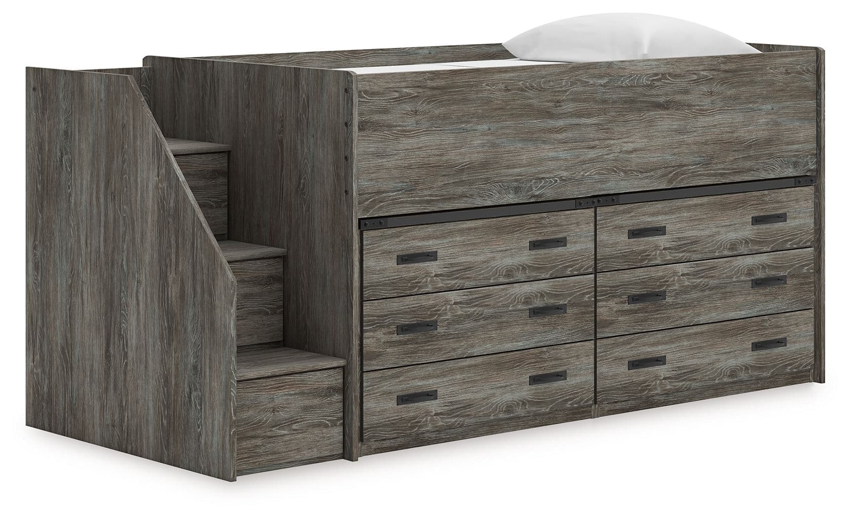 Twin Loft Bed With 2 Drawer Storages