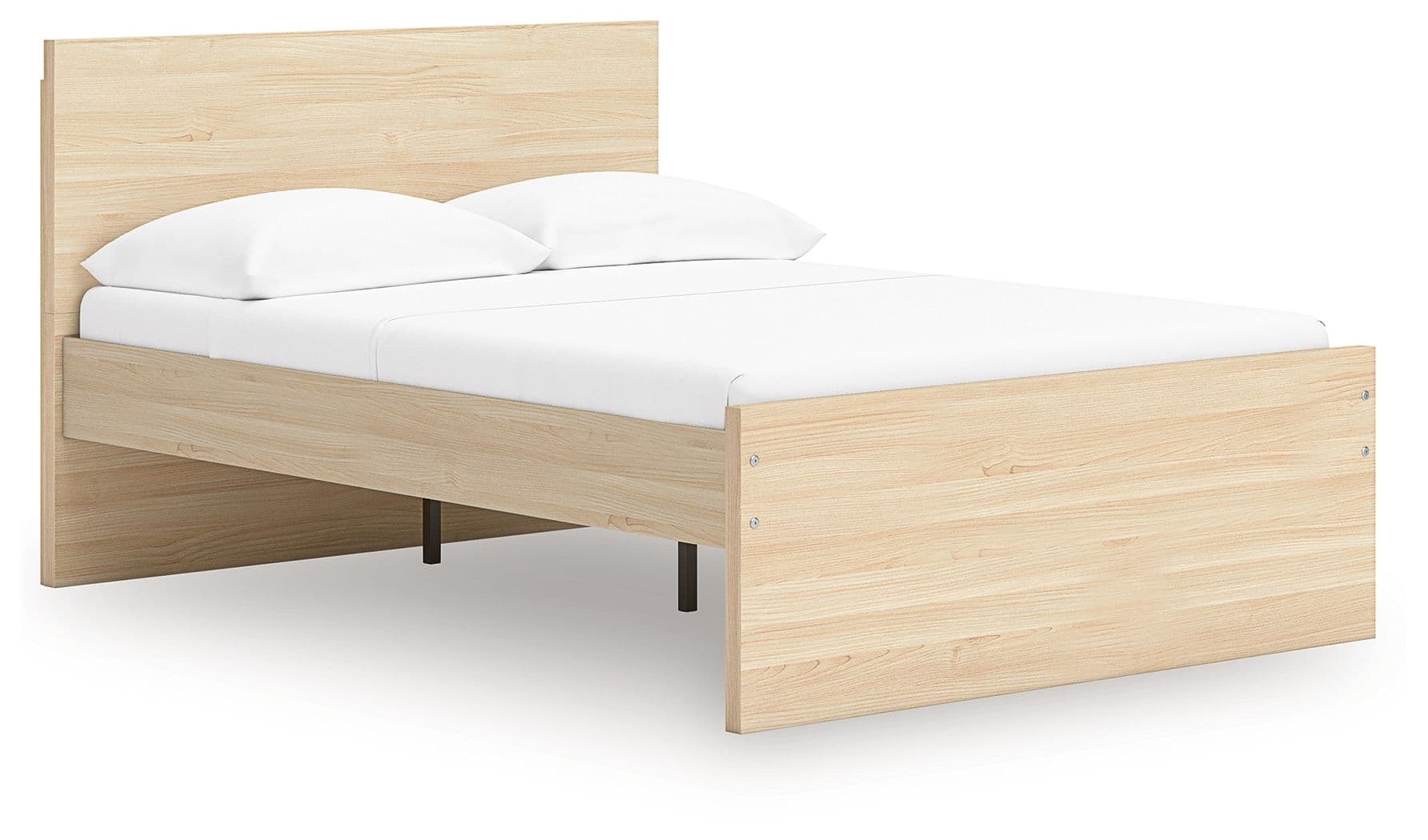King Panel Platform Bed · Natural