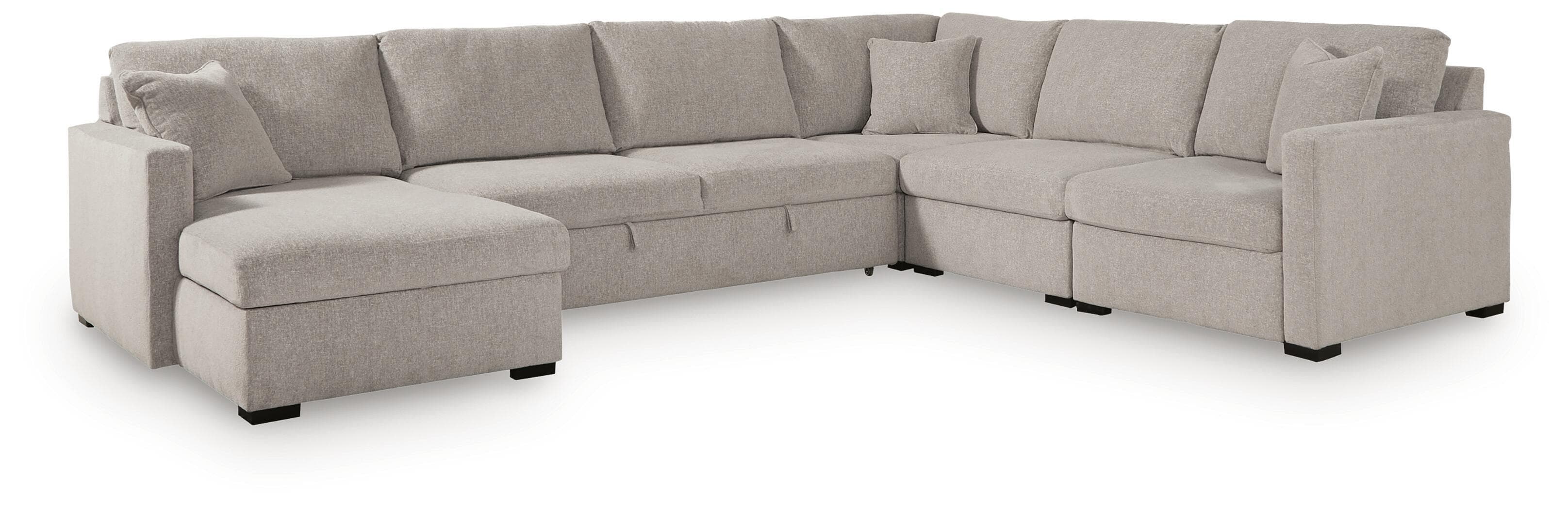 5-Piece Sectional With LAF Corner Chaise And Pop Up Sleeper