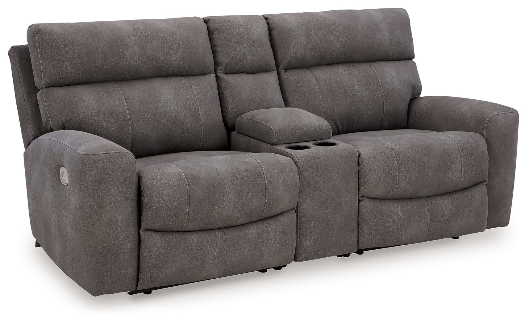 3-Piece Power Reclining Sectional Loveseat With Console · Slate