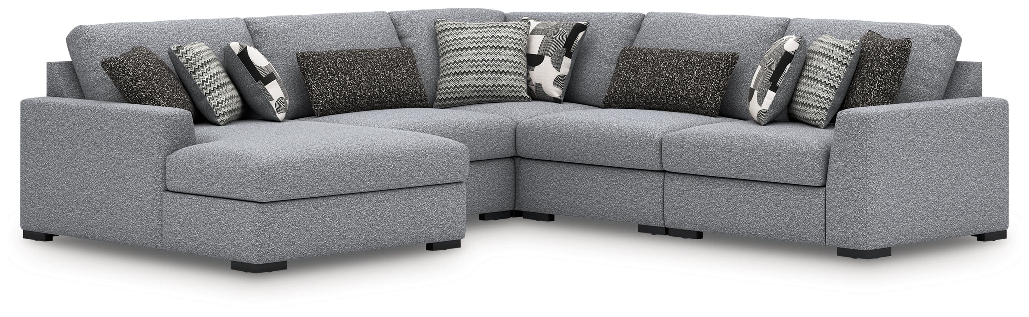 Bealton - 5-Piece Sectional With LAF Corner Chaise - Salt And Pepper