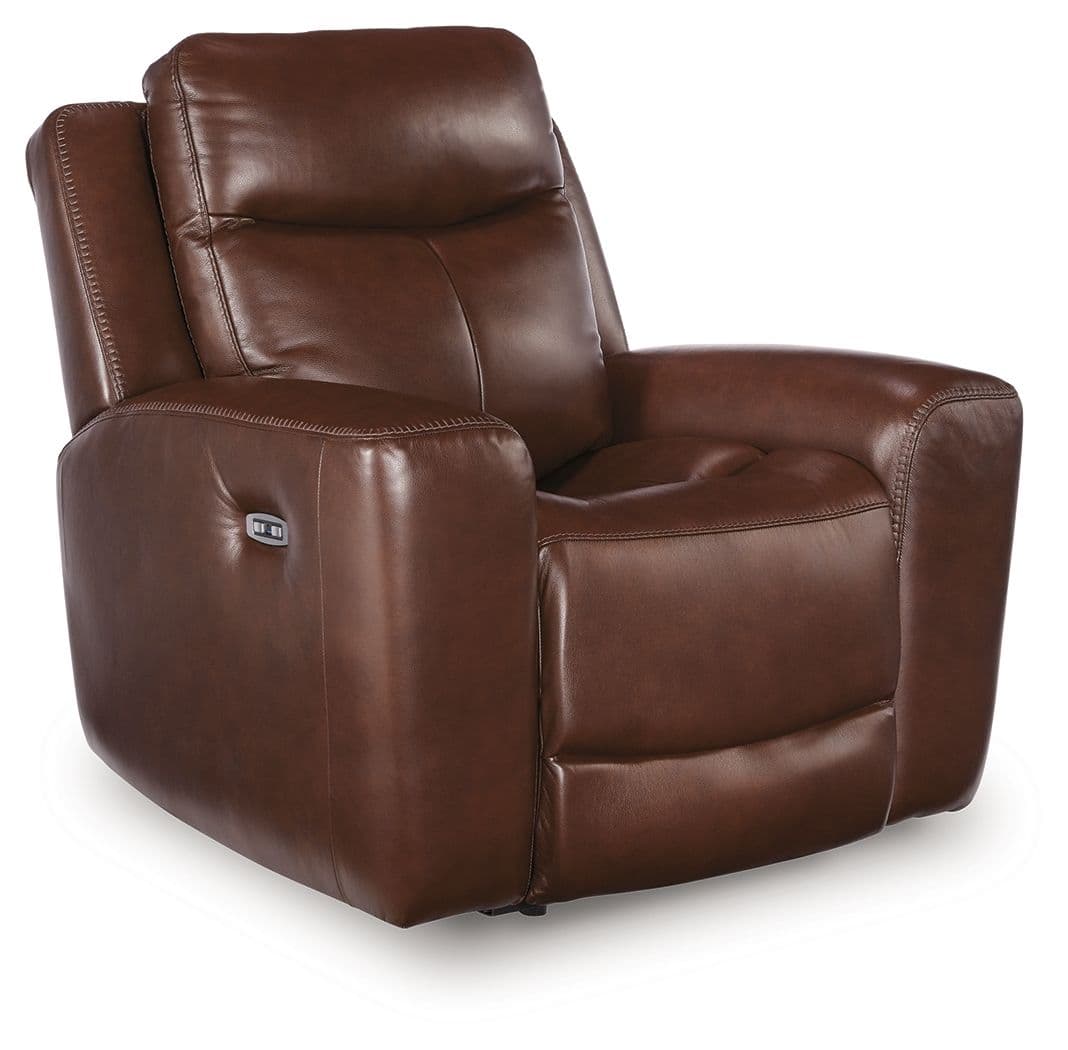 Bexhurst - Power Recliner With Adjustable Headrest - Mahogany