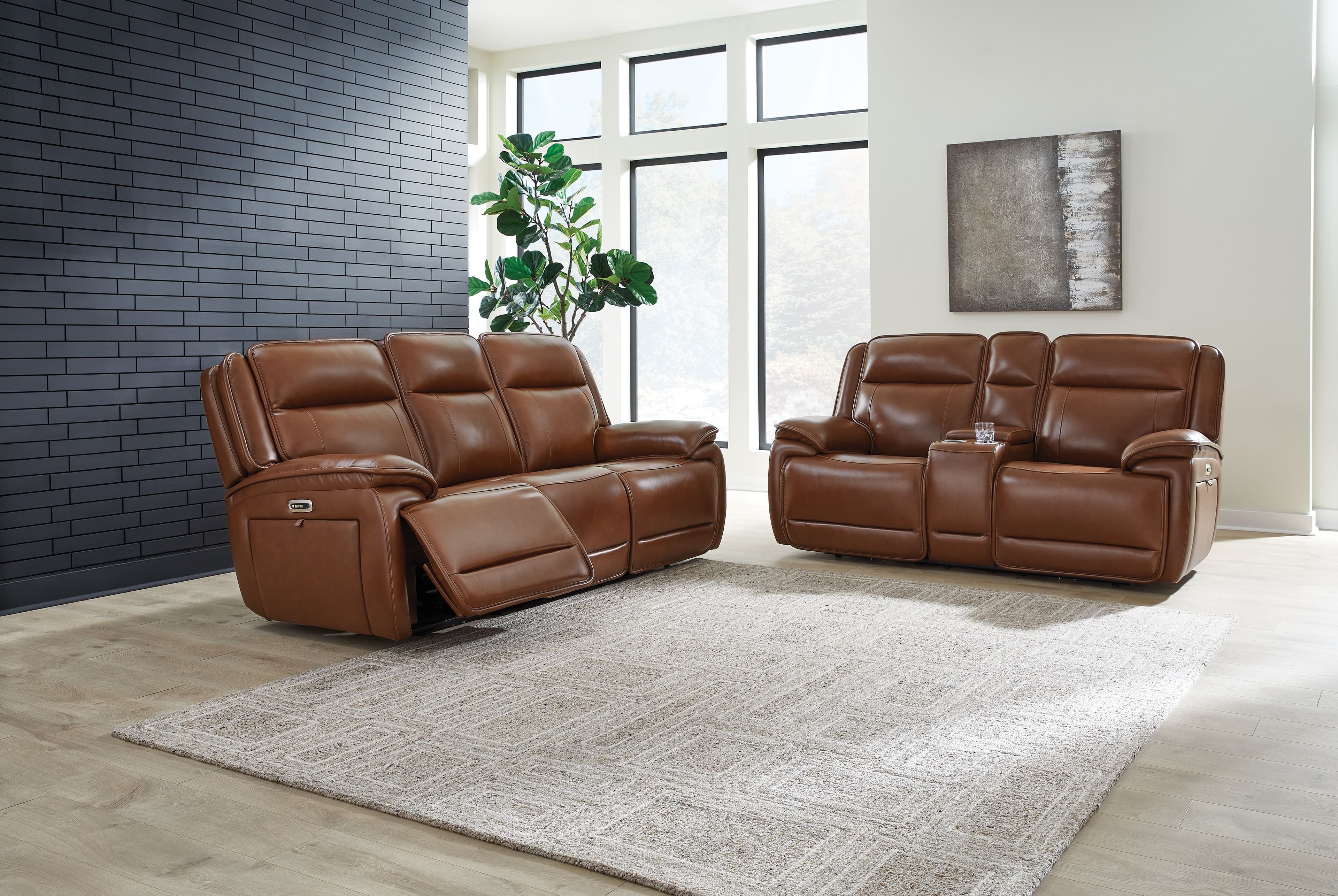 2 Pc. · Power Reclining Sofa, Power Reclining Loveseat With Console