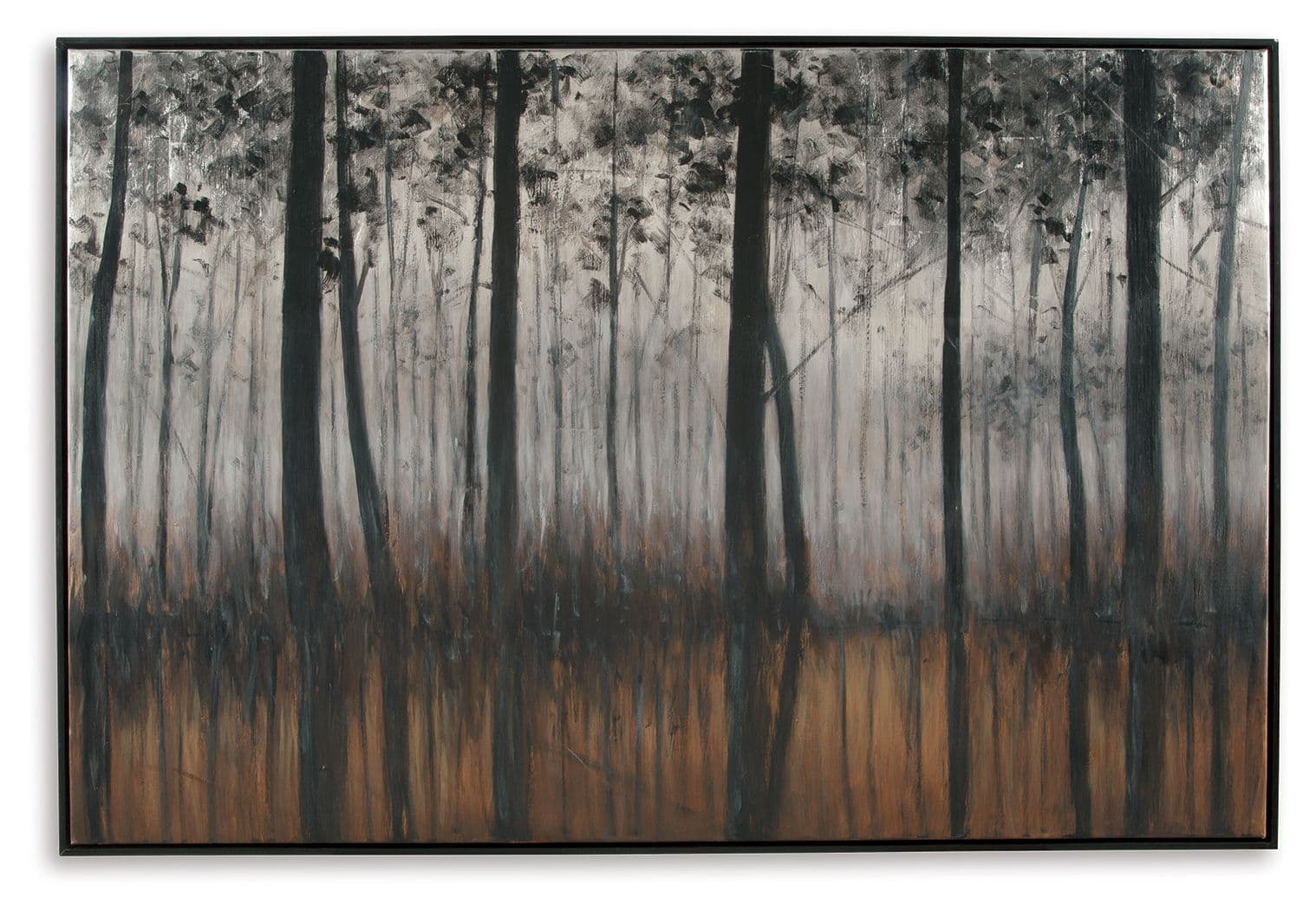 Philyra - Wall Art - Black / Orange / Silver
