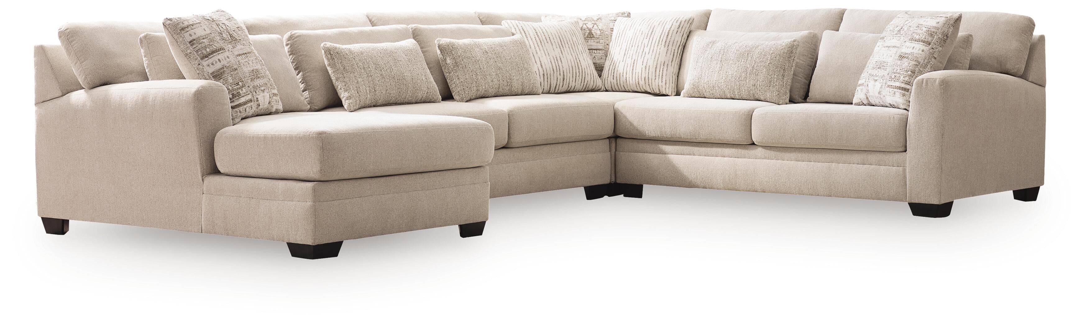 Mandi Point - 4-Piece Sectional With LAF Corner Chaise - Marble