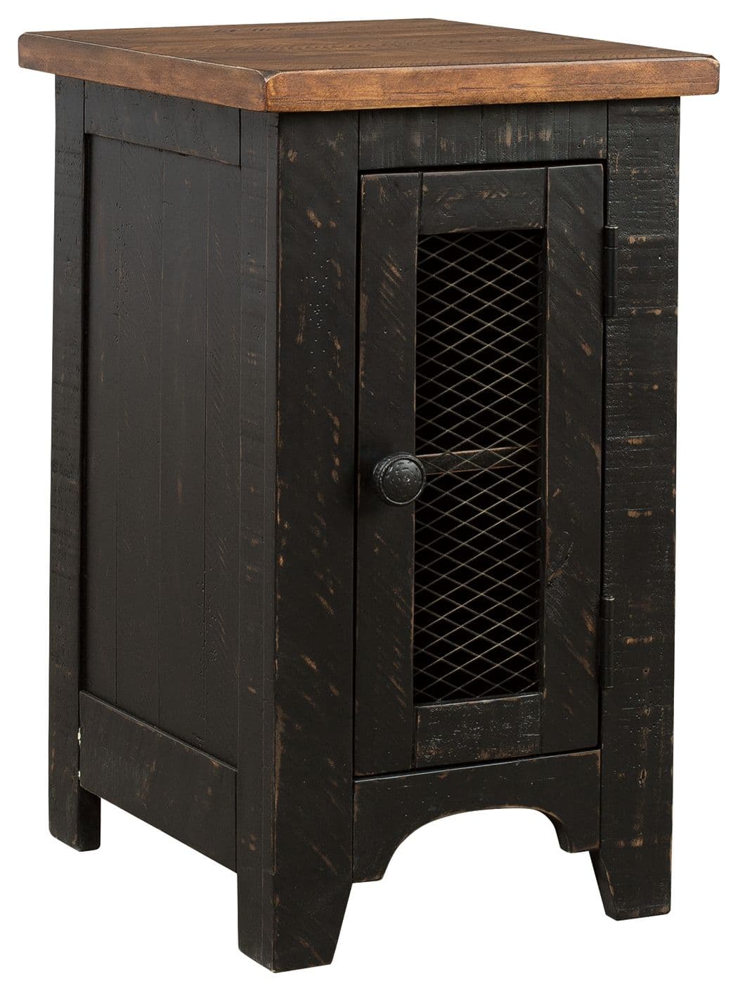 Valebeck - Chair Side End Table - Black / Brown