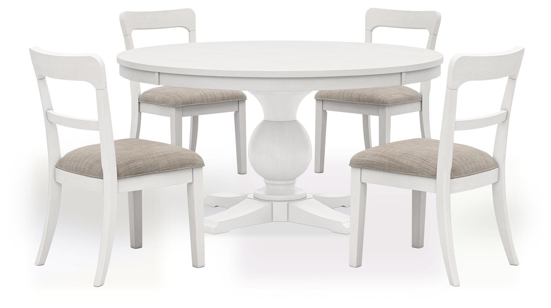 Greddinton - 5 Pc. - Dining Table And 4 Upholstered Dining Side Chairs - White