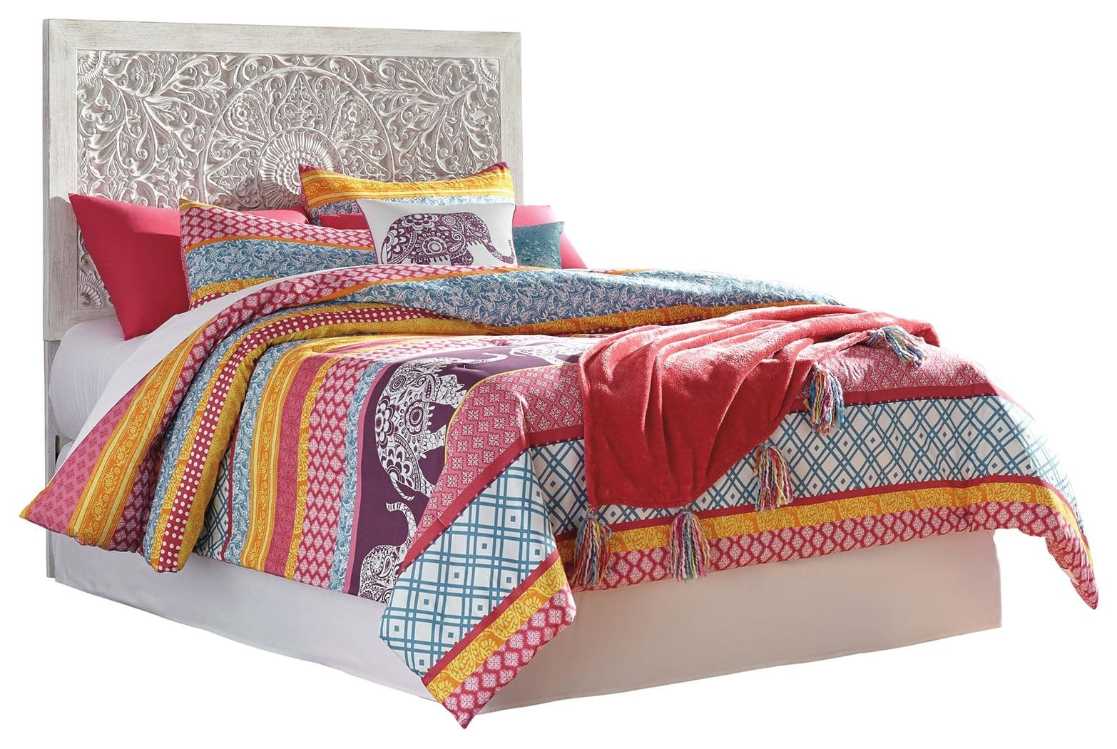 Paxberry - Full Panel Headboard - Whitewash