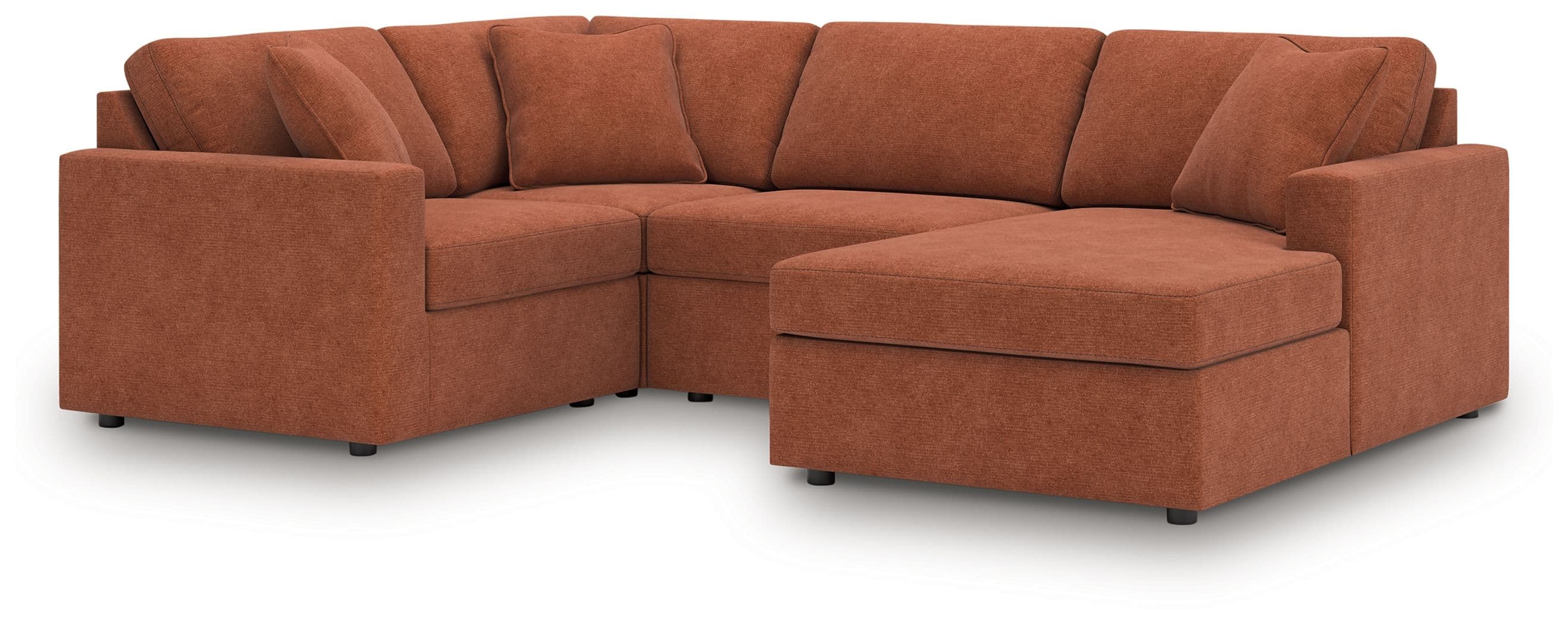 4-Piece Sectional With Raf Corner Chaise, With Laf Corner Chair