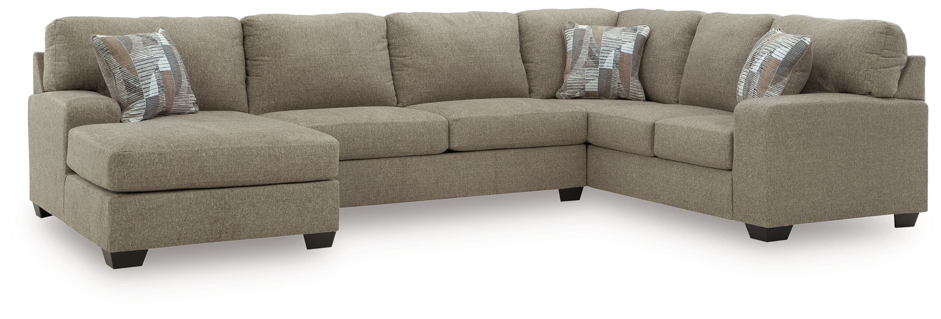 3-Piece Sleeper Sectional With LAF Corner Chaise And RAF Sofa