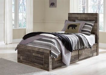 Twin Panel Bed With 2 Storage Drawers