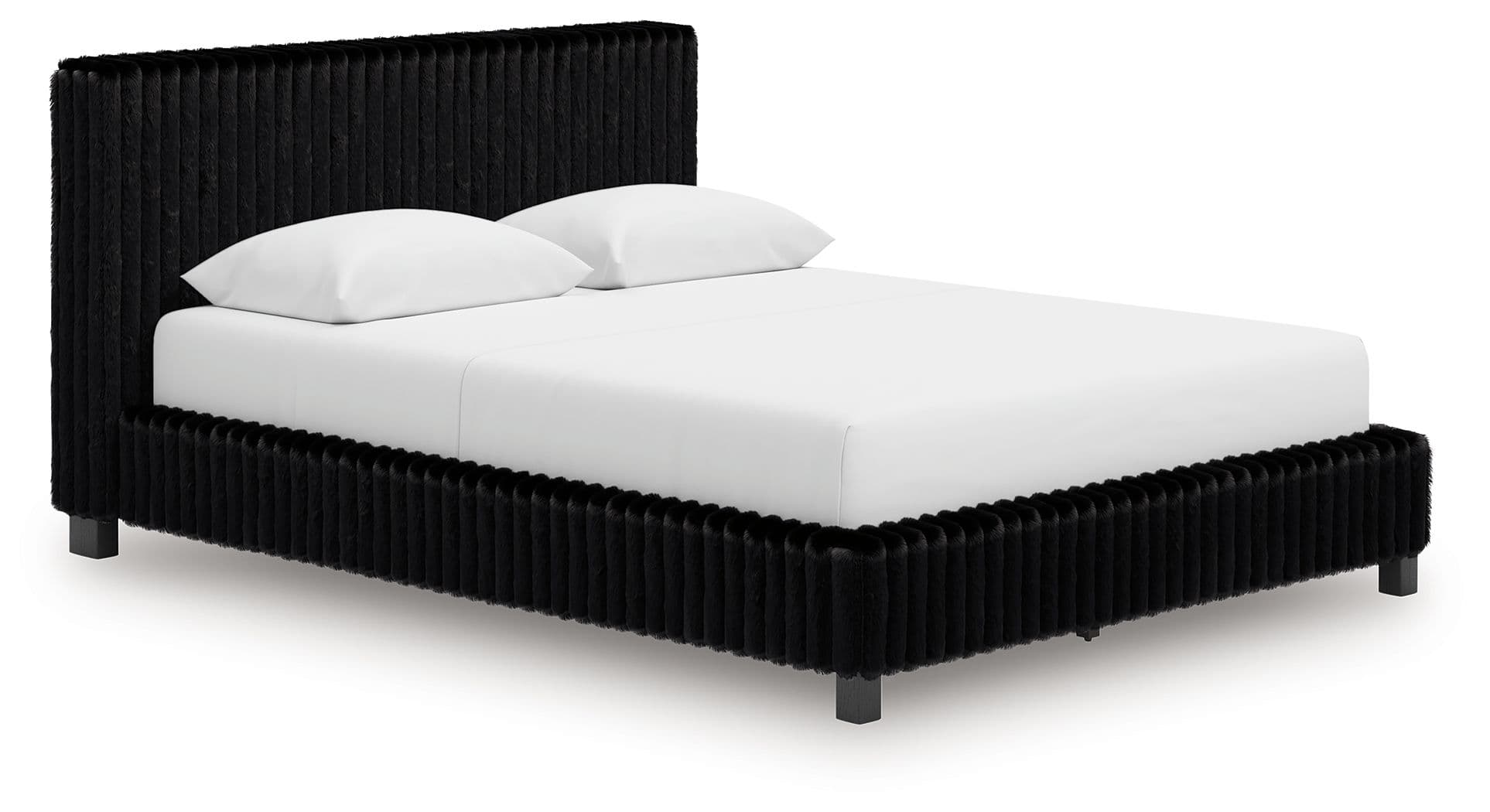 Queen Upholstered Bed · Black