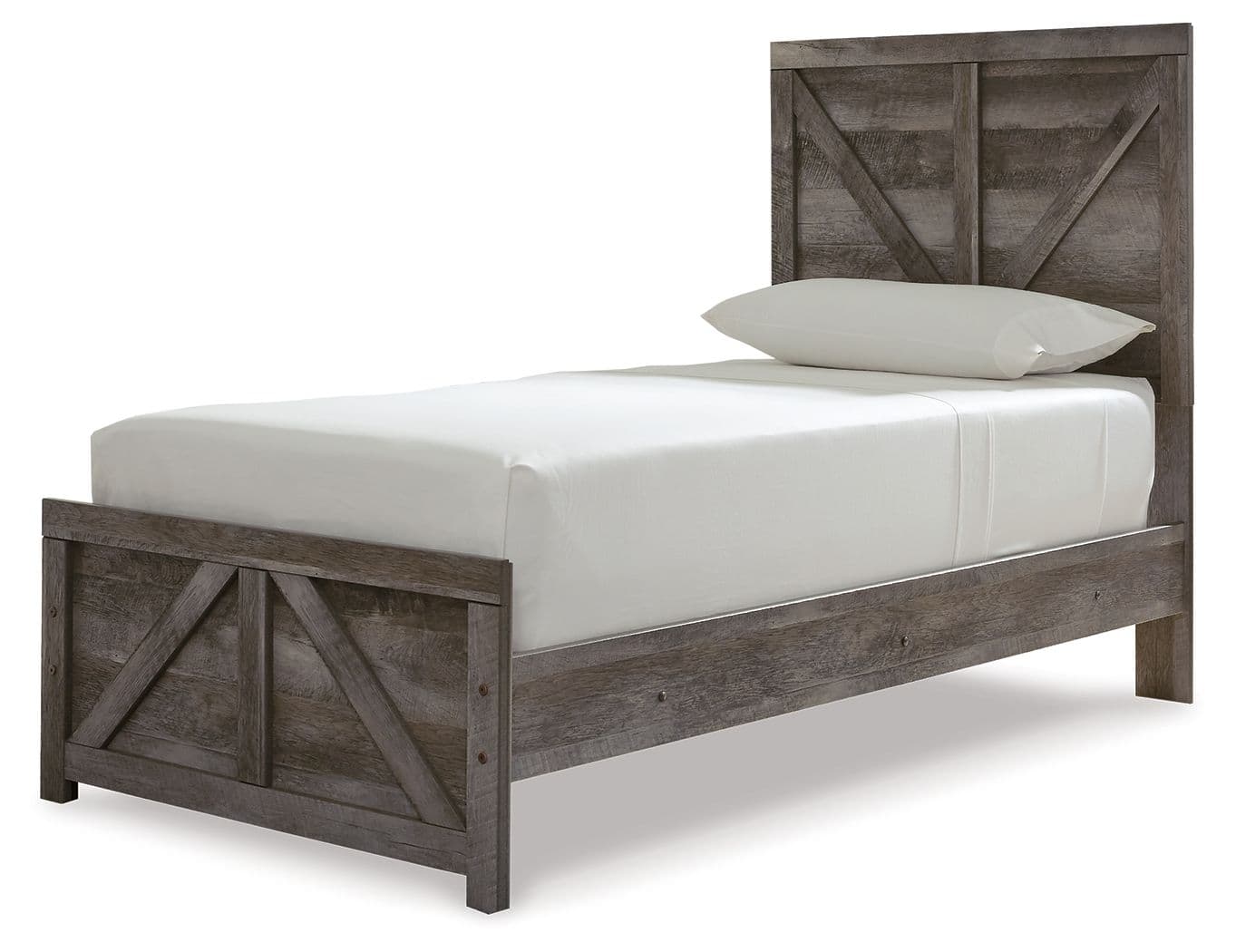Twin Crossbuck Panel Bed