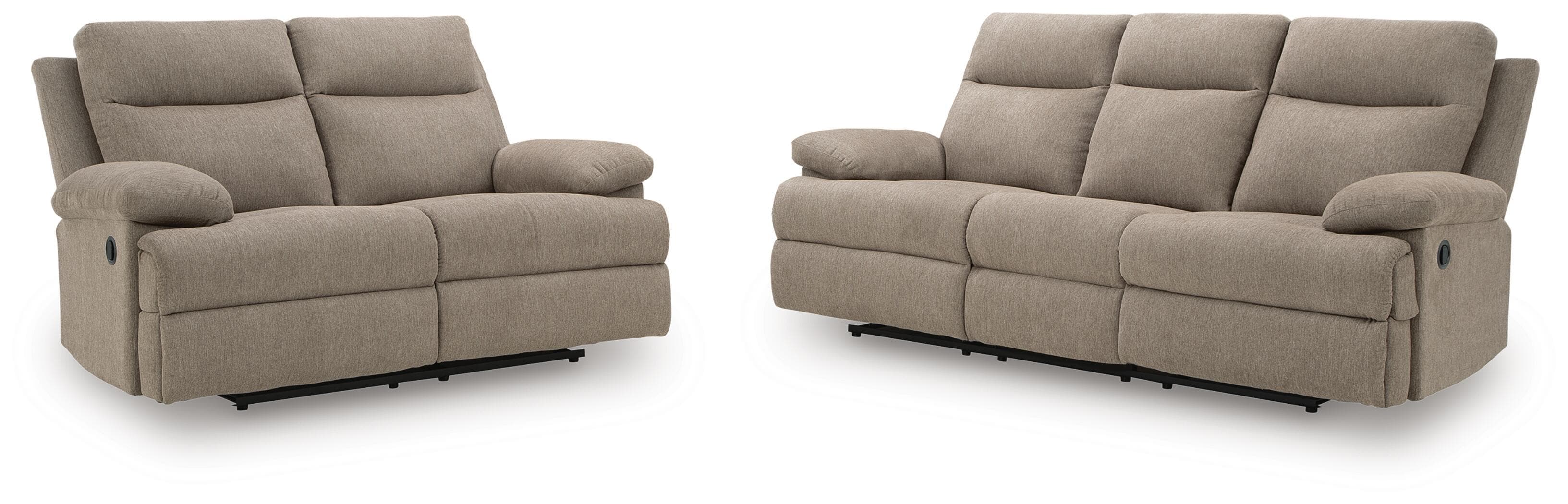 Side-Swipe - 2 Pc. - Reclining Sofa And Loveseat - Mocha